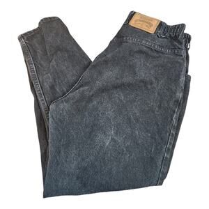 Capistrano sz 14wp black slight acid wash jeans cotton high rise plus petite